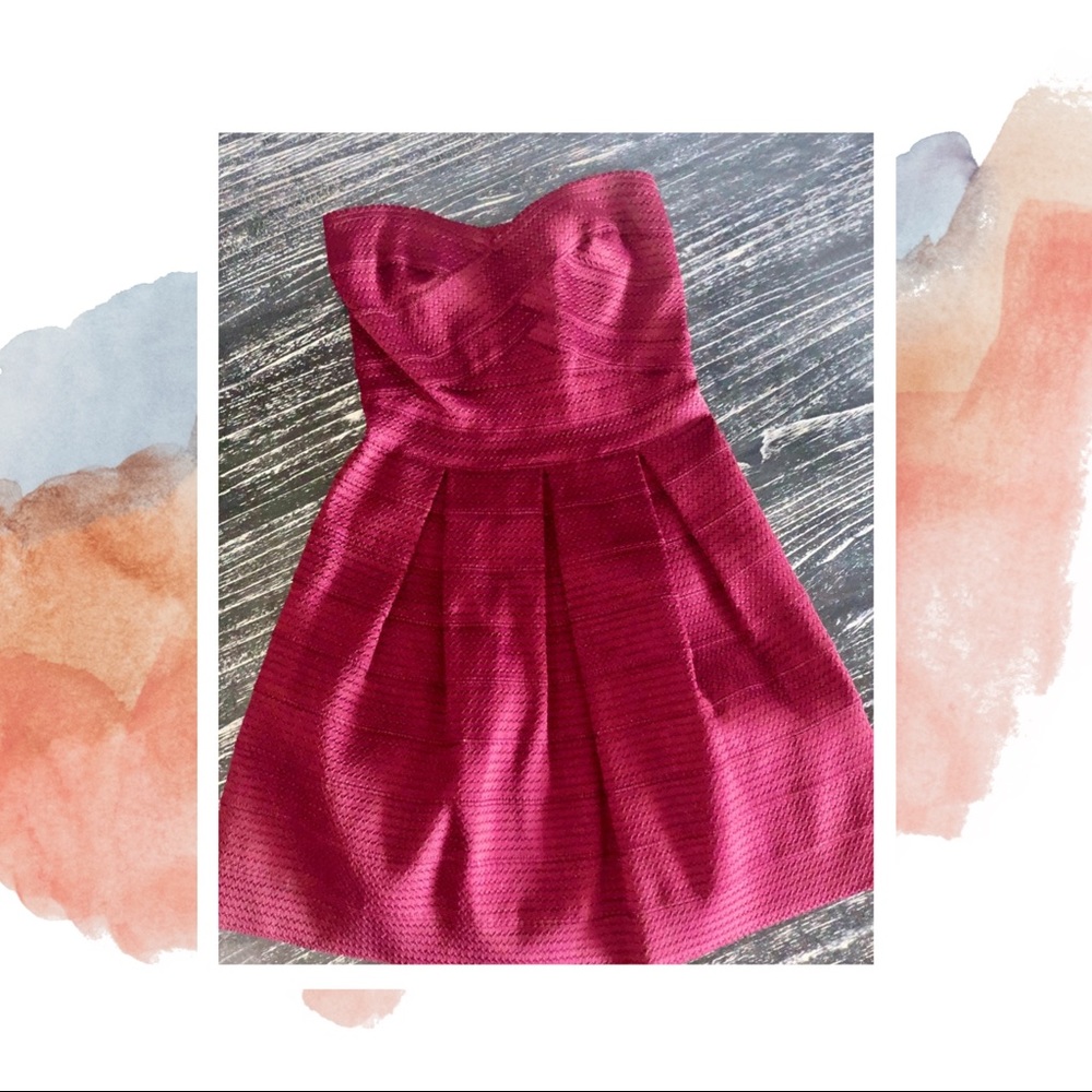 Express Maroon Strapless Dress | NWT | Size S